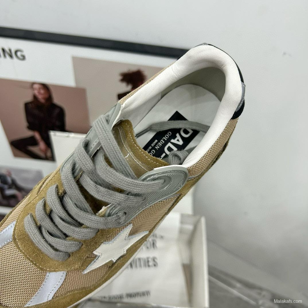 2024 Unisex GGDB Green Grey White Suede Mesh Sneakers