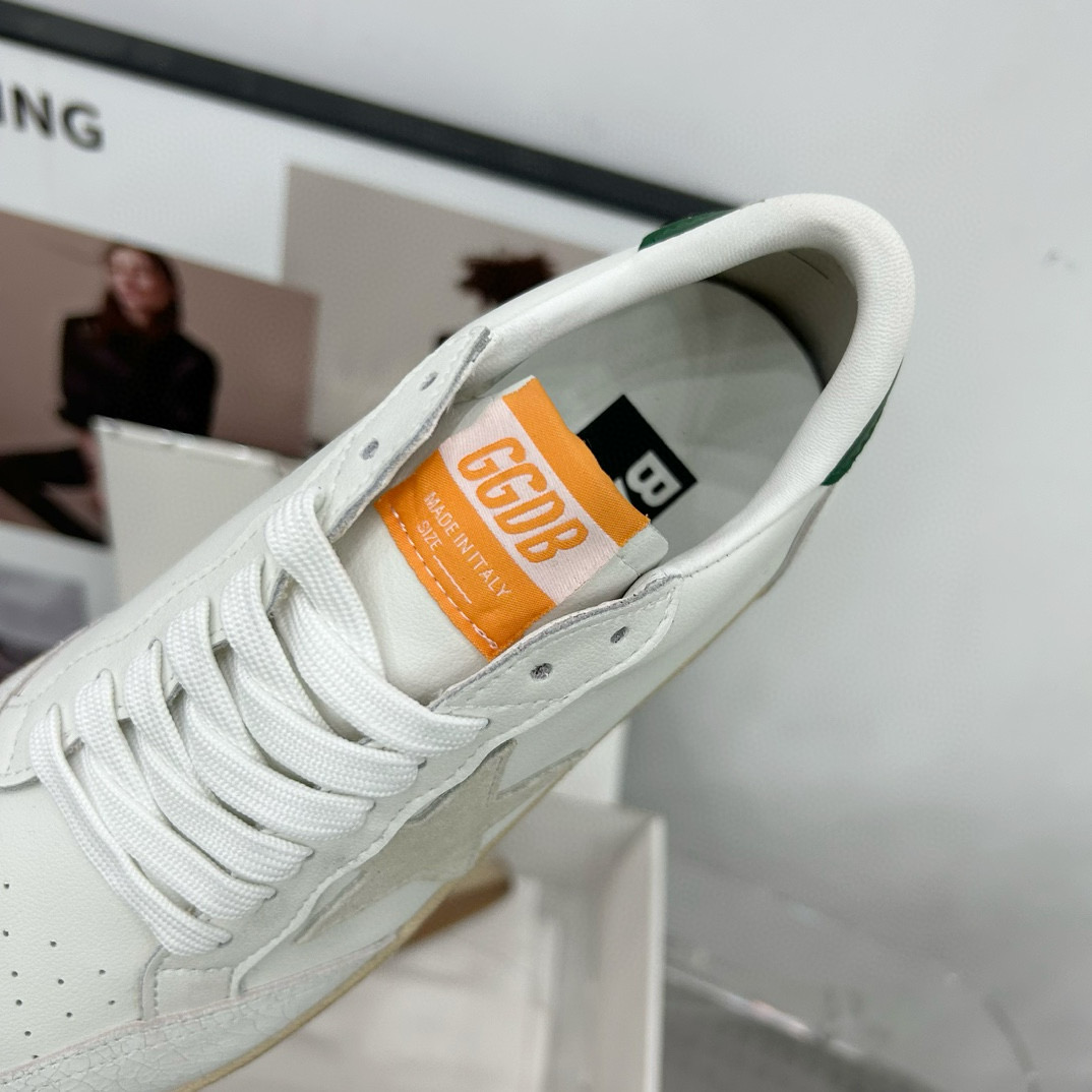 2024 Unisex GGDB White Grey Green Leather Sneakers MJ00260