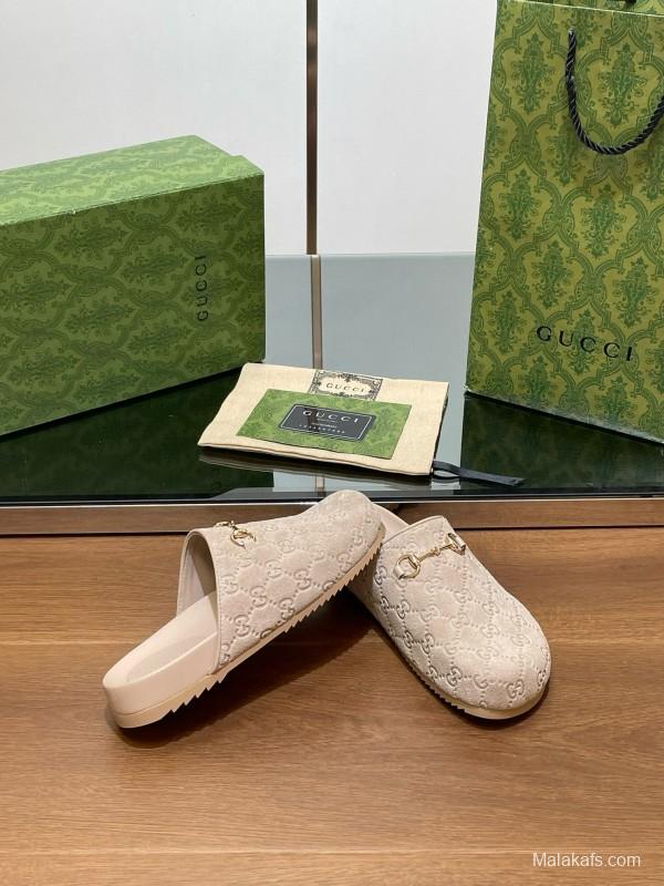 2024 Slippers Gucci Beige Leather Mule MJ00280