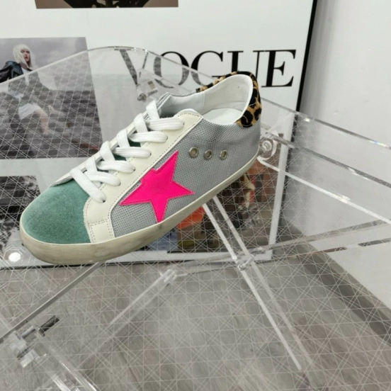 2025 Women GGDB Grey Pink Green Suede Leather Sneakers