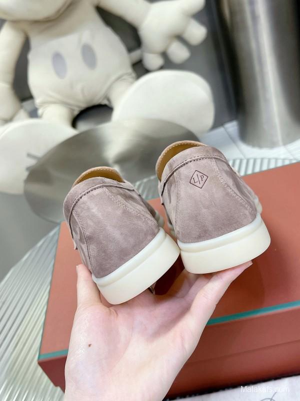 2024 Unisex Le Parmentier Beige Suede Loafers MJ00270