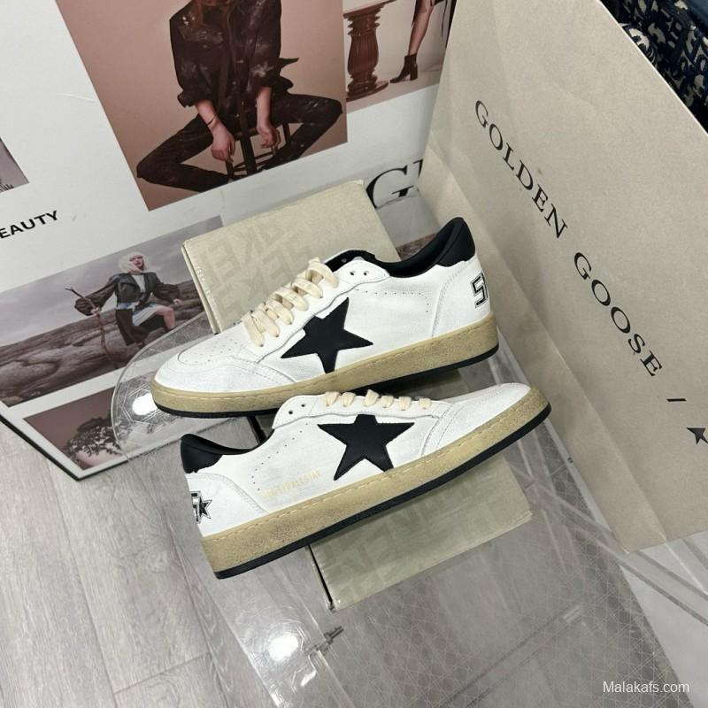 2024 Unisex GGDB White Black Leather Low Top Sneakers MJ00260