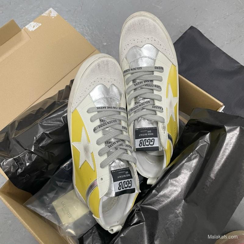 2024 Unisex GGDB Yellow White Leather Suede High Top Sneakers MJ00300
