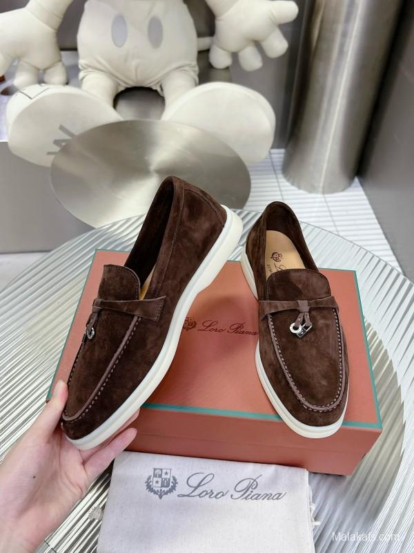 2024 Men LP Brown Suede Loafers MJ00270
