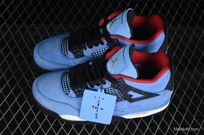 Nike Travis Scott Cactus Jack x Air Jordan 4 Retro AJ4 Collaboration Suede Blue - 308497-406