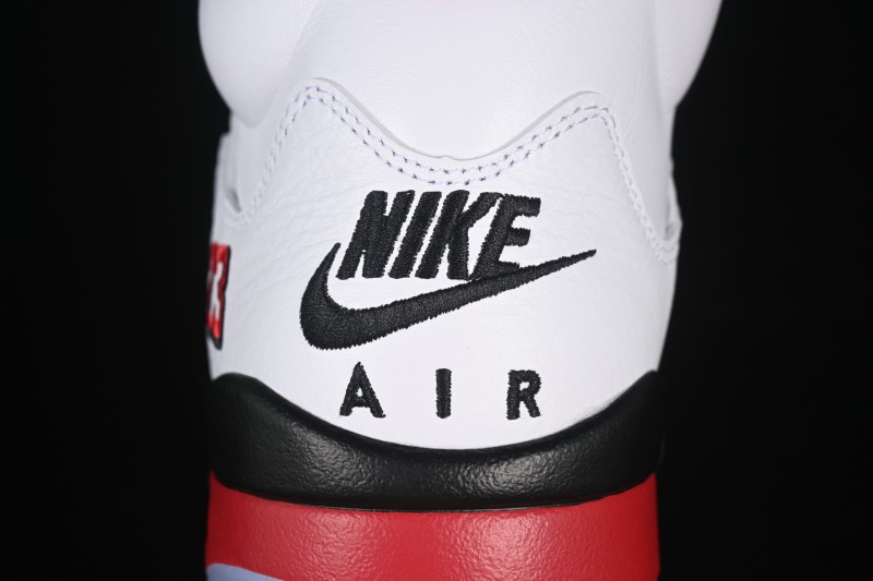 Nike Air Jordan 5 Retro Fire Red Black Tongue Basketball Shoes - HQ7978-101