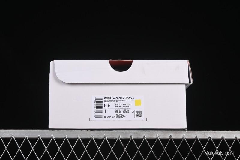 Nike ZoomX Vaporfly NEXT% 4 Marathon Series Road Racing Ultra-Light Cushion Running Shoes - HF6414-001