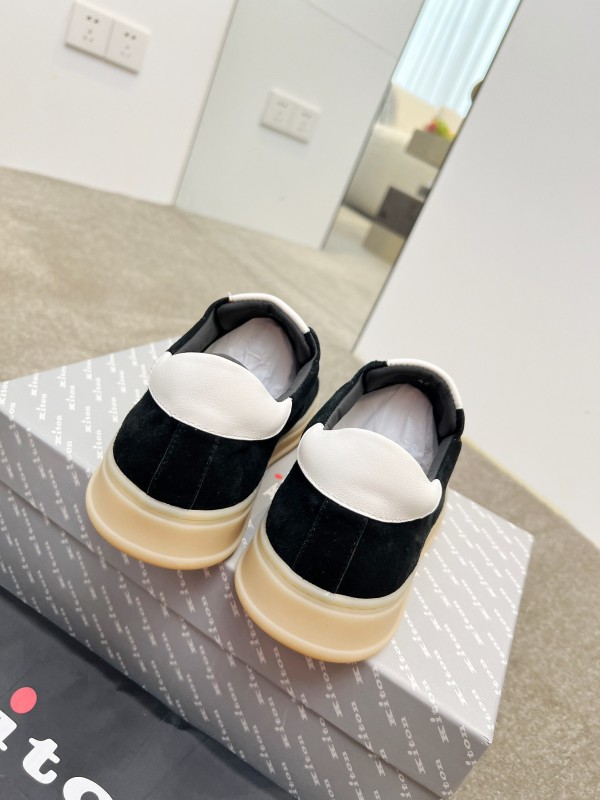 2025 Men Kiton Apricot Calf Suede Slip-On Casual Shoes AS00320