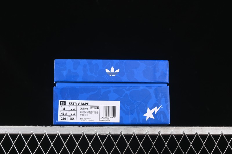 Adidas Bape Superstar Casual Sneakers with Shell Toe Design - JR2701