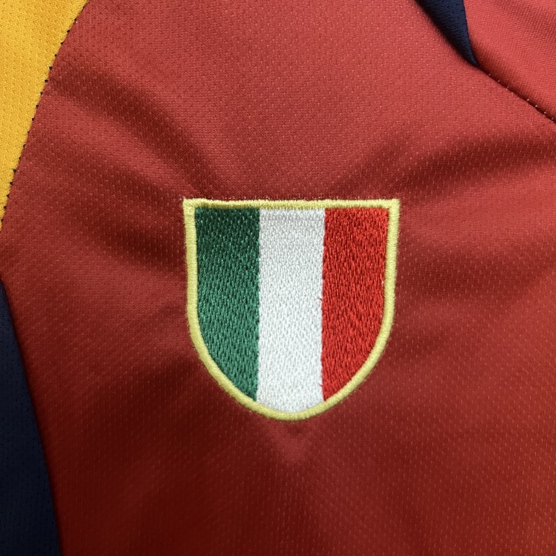 Retro 01/02 Kids Roma Home Size 16-28 Jersey