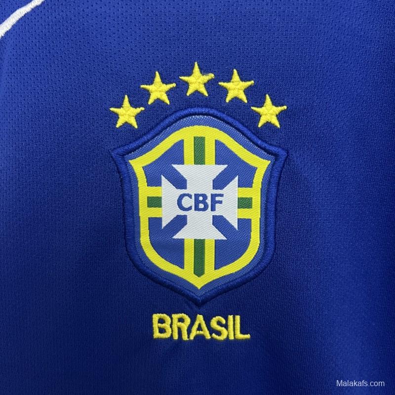 Retro 2004 Kids Brazil Away Size 16-28 Jersey