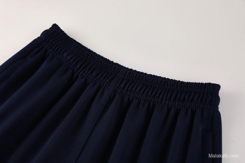 2025 Nike White/Navy Full Hoodie Zipper Jacket +Long Pants