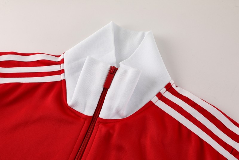 2025 Adidas Original Red Full Hoodie Zipper Jacket +Long Pants