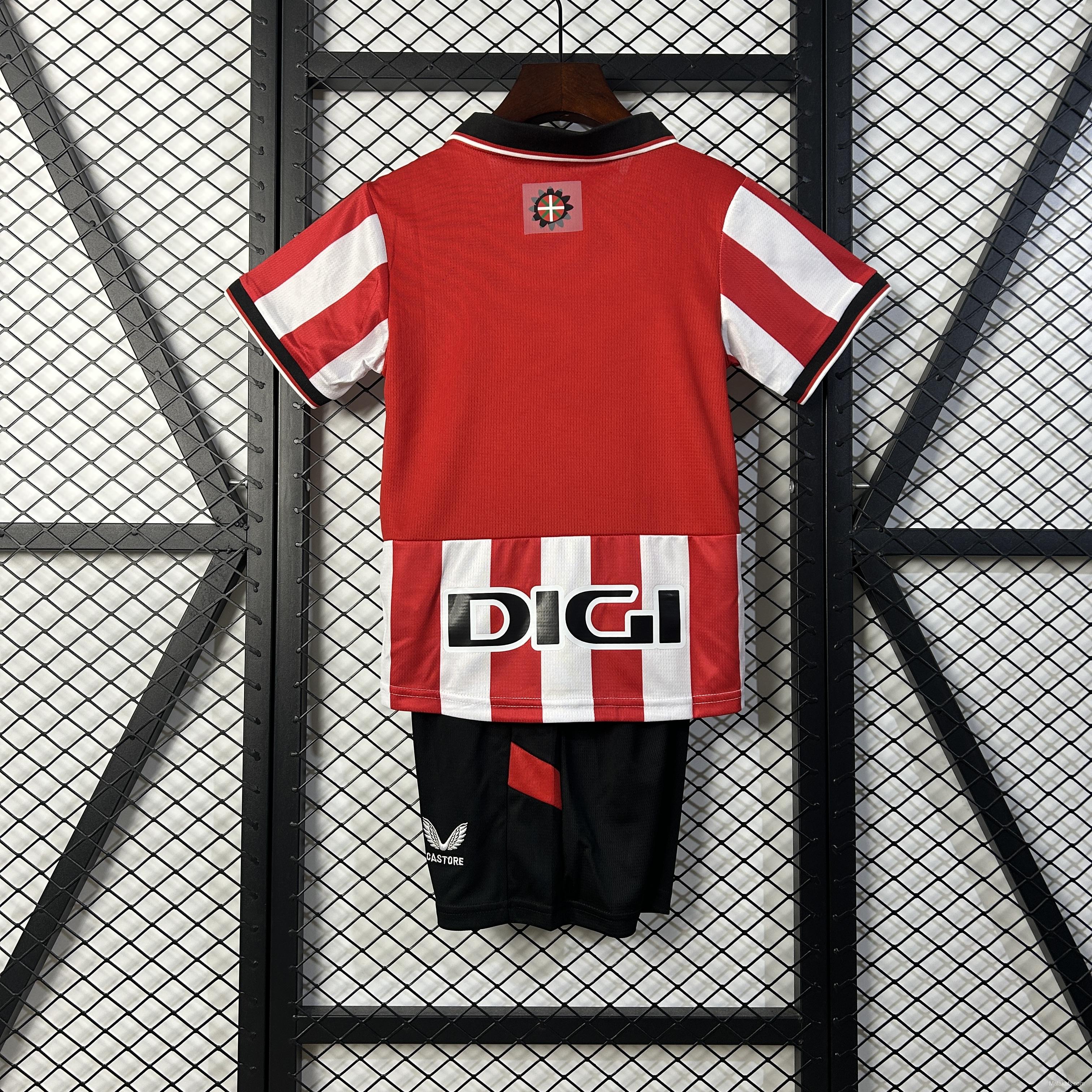 25/26 Kids Athletic Bilbao Home Size 16-28 Jersey