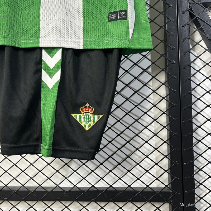 25/26 Kids Real Betis Home Size 16-28 Jersey