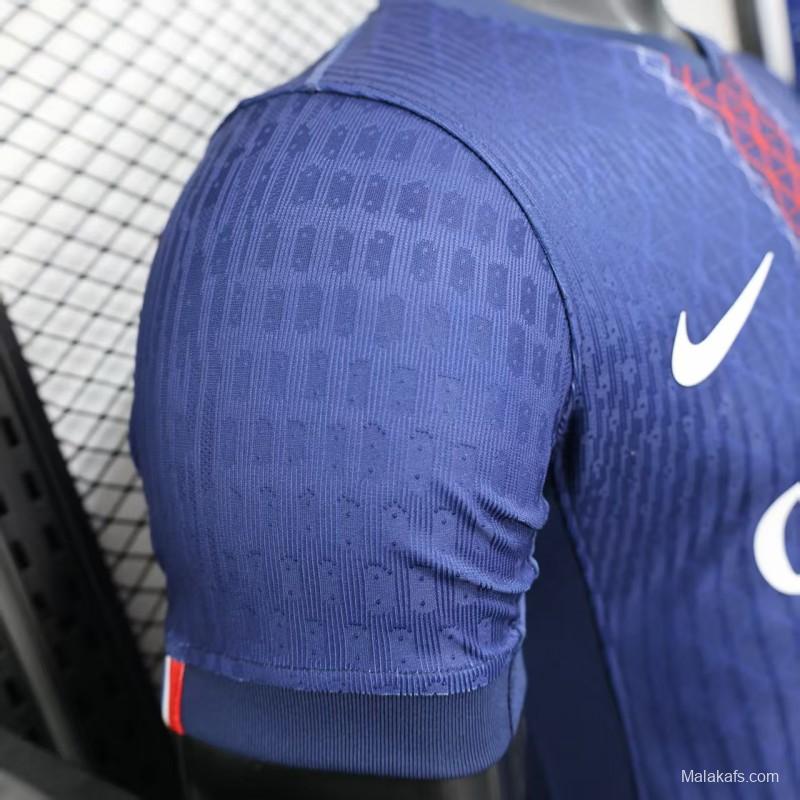 1 Star Player Version 25/26 PSG Home Jersey With Match Date Printing