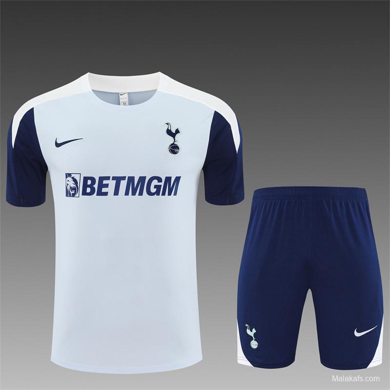 25/26 Tottenham Hotspur Grey with XS Short Sleeve+Soccer Shorts
