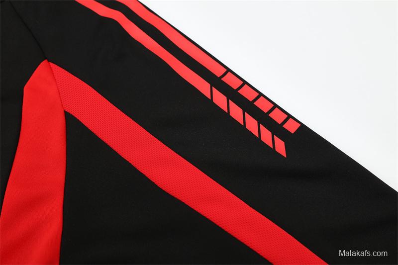 Retro 05/06 AC Milan Black Half Zipper Jacket+Long Pants