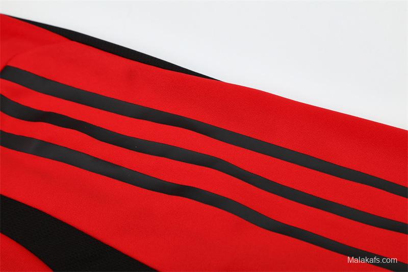 Retro 04/05 AC Milan Red Half Zipper Jacket+Long Pants