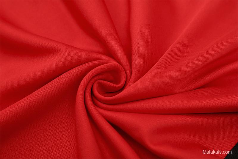 Retro 03/04 AC Milan Red Half Zipper Jacket+Long Pants