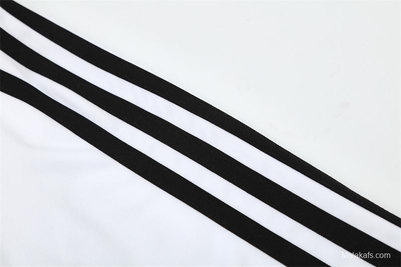 Retro 08/09 Real Madrid White Half Zipper Jacket+Long Pants