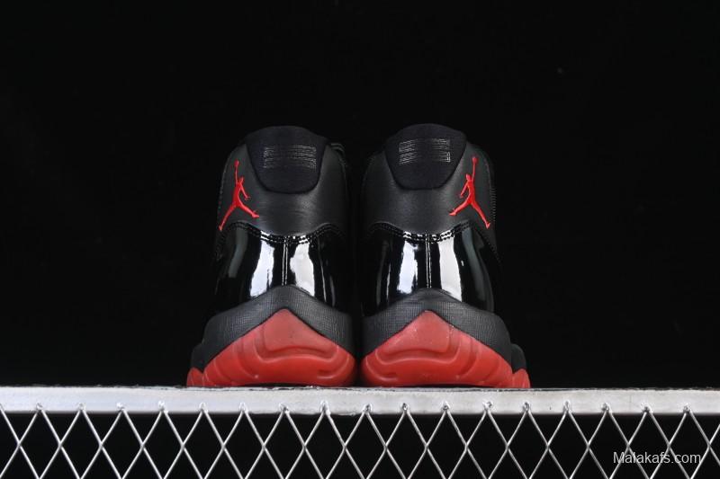 Nike Air Jordan 11 Retro Black Red Basketball Shoes - 378037-326