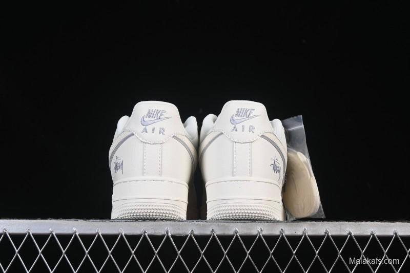 Nike Air Force 1 '07 Low Stussy Collaboration Beige Low-Top Casual Sneakers - CS5288-034