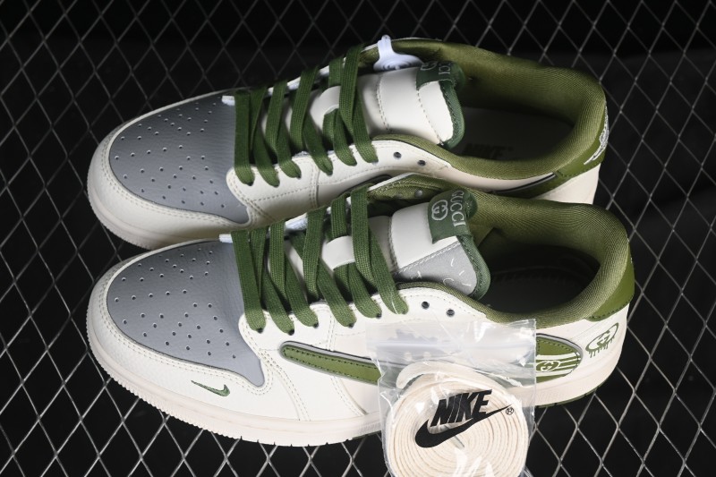 Nike Travis Scott x Fragment Design x Air Jordan 1 Low OG SP AJ1 Low Top Cultural Casual Sneakers - XD0798-307