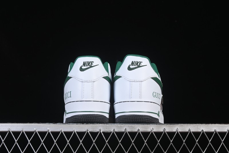 Nike Air Force 1 '07 Low Gucci Collaboration Pattern Grass Green Casual Sneakers - AH8462-004