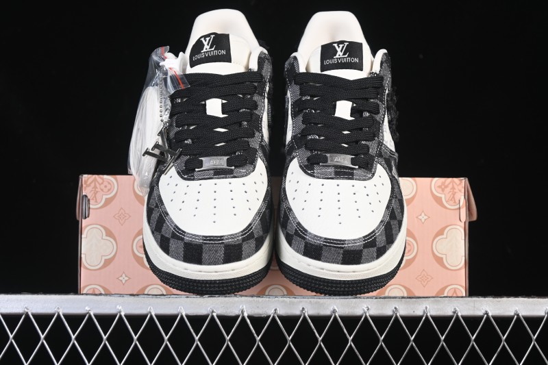 Nike Air Force 1 '07 Low LV Collaboration White Black Casual Sneakers - YF9511-817