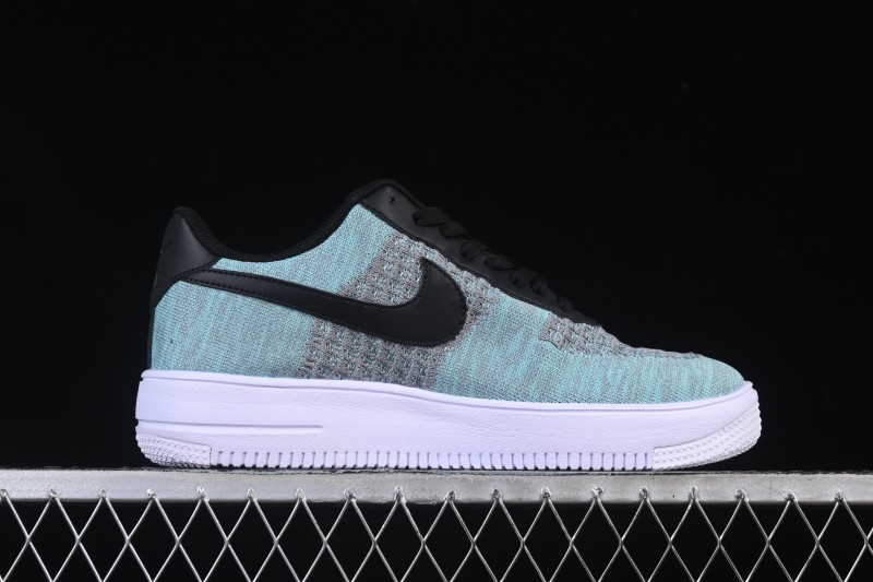 Nike Air Force 1'07 Low Flyknit Black Green Casual Sneakers - CI0051-600