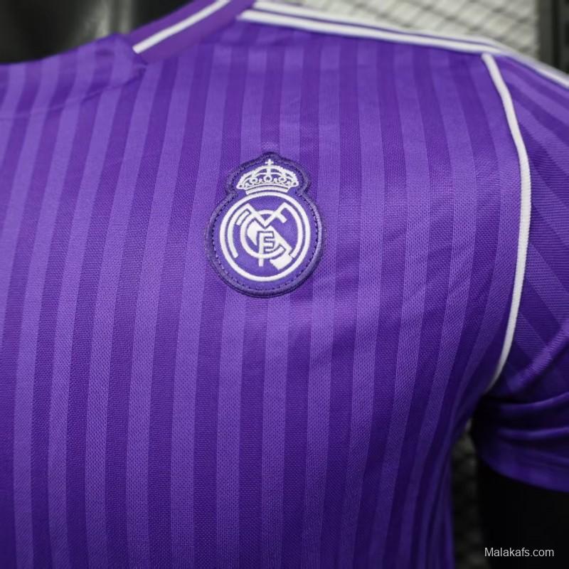 Player Version 25/26 Real Madrid Purple Adidas Original Casual Jersey