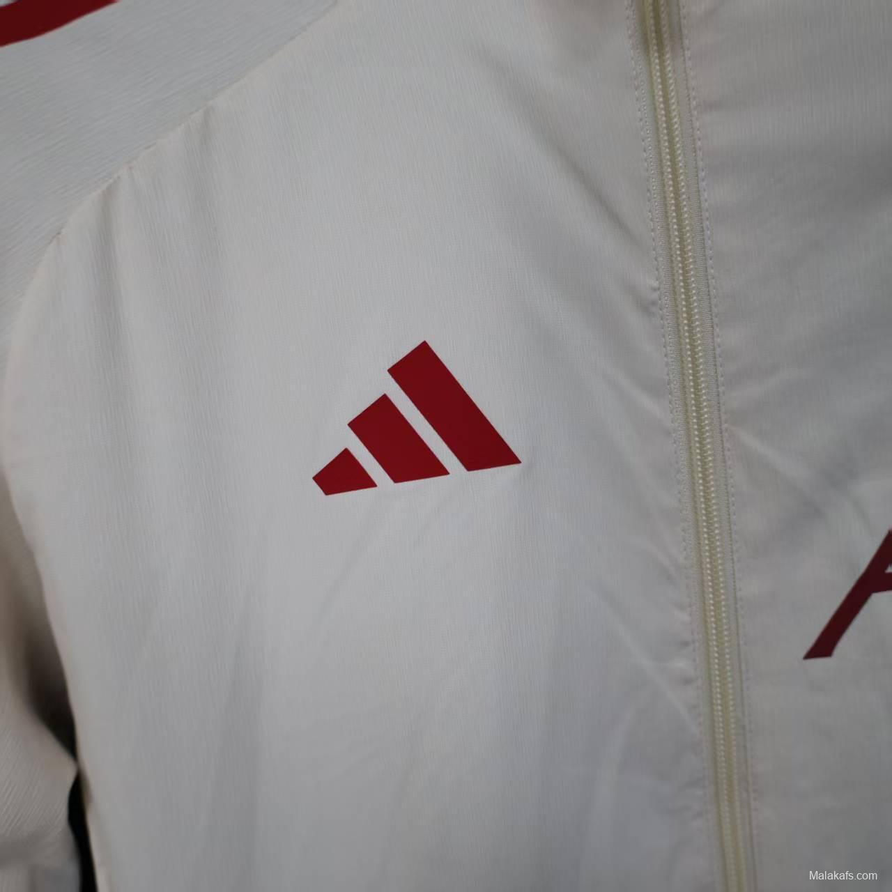 25/26 Liverpool White Windbreaker (with Inner Lining)