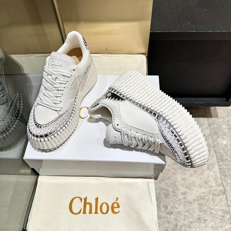 Chloe 2025 SS Hand-Stitched Mark Line Casual Shoes - LY00350