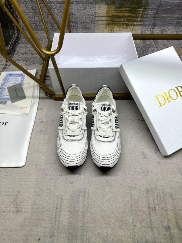 Dior Fall 2025/SS Classic Retro Canvas Sneakers with Fringe Details - LY00270