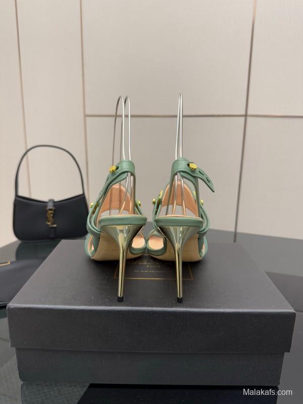 Balmain 2025/SS Metal Heel High Heel Sandals - KFY00320