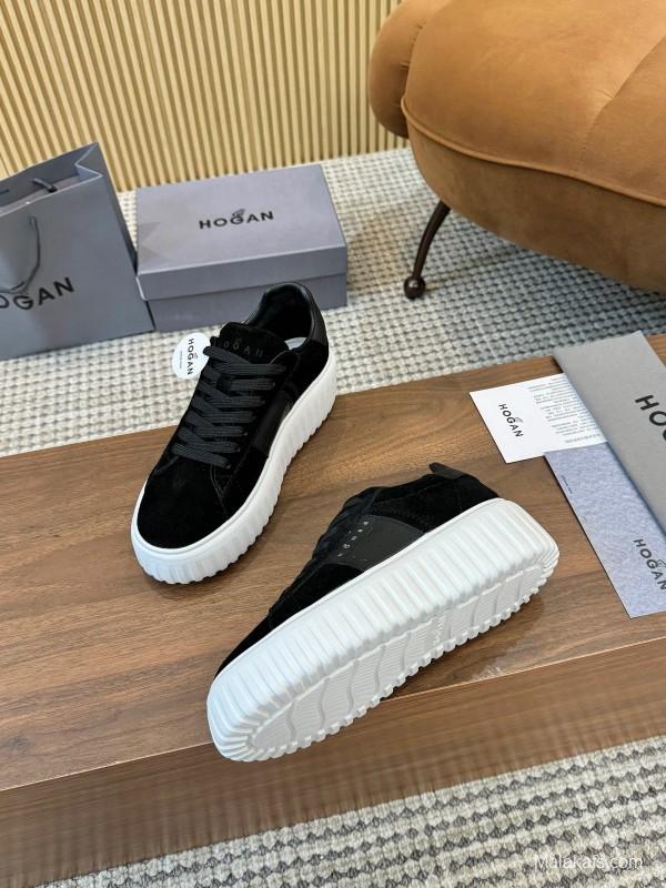 Hogan H-STRIPES Series Couple Thick Sole Biscuit Shoes Airship Shoes Casual Sneakers - AS00310