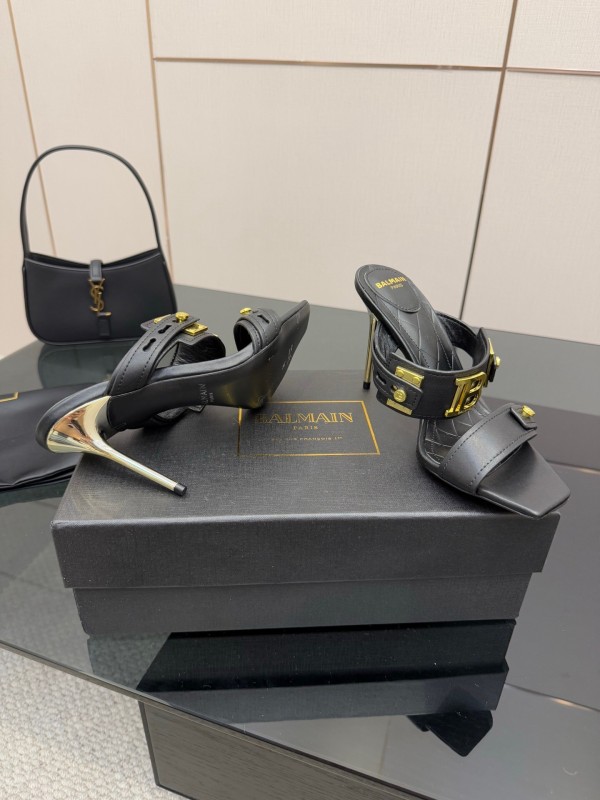 Balmain Metal Heel High Heel Sandals - KFY00320