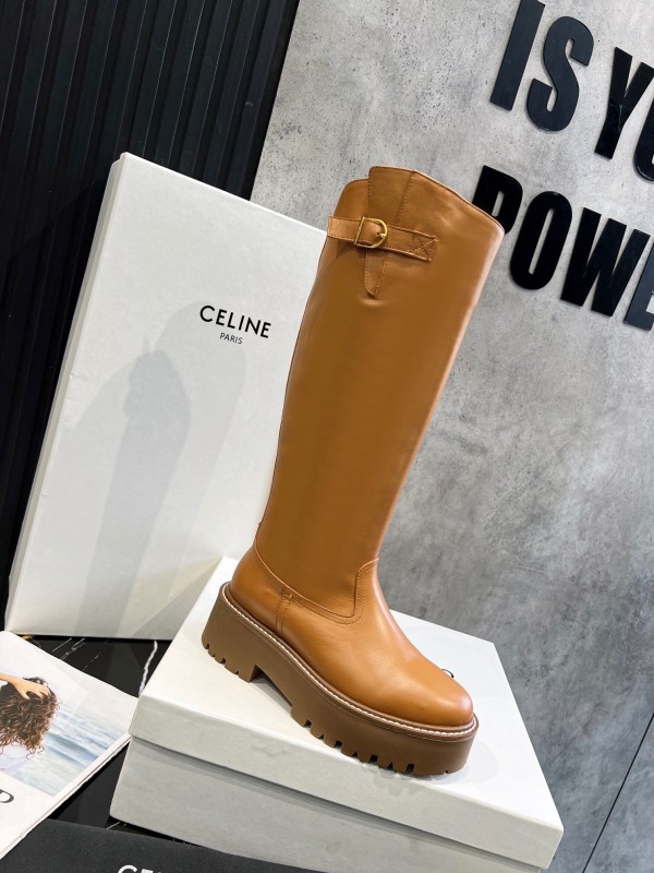Celine 2025/SS Fall Winter Belt Buckle Long Boots - LY00420