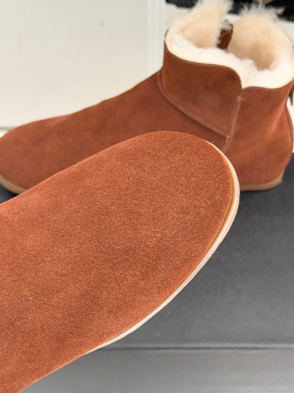 ALAIA Minimalist Side Zipper Retro Snow Boots - KFY00320