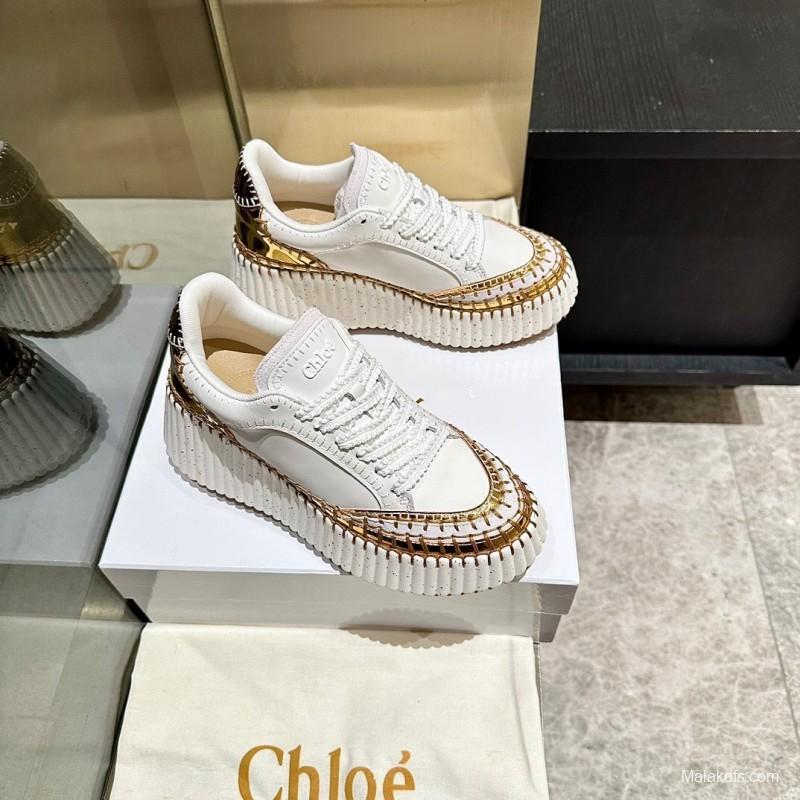 Chloe 2025/SS Stitched Mark Line Casual Shoes - LY00350