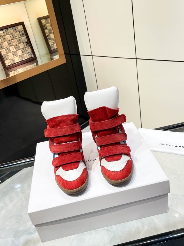Isabel Marant Sneakers Platform Leather Fashion Casual Shoes - Isabel Marant sneaker