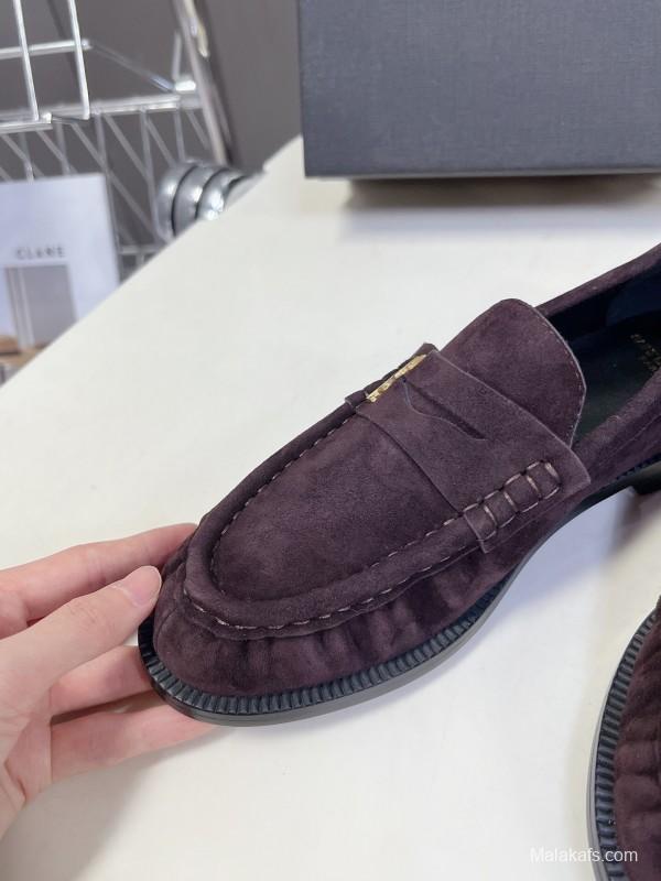 Saint Laurent Classic Loafer Leather Shoes - KFY00350