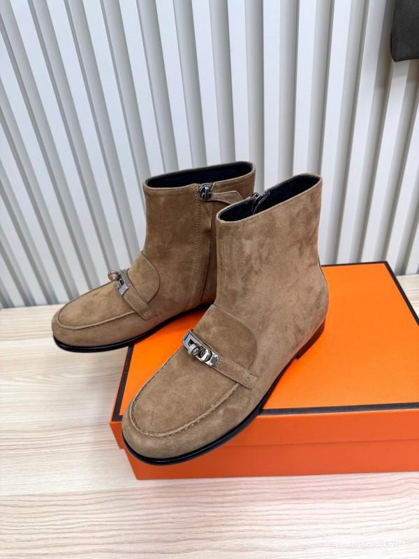 Hermes Kelly Buckle Ankle Boots - LY00390