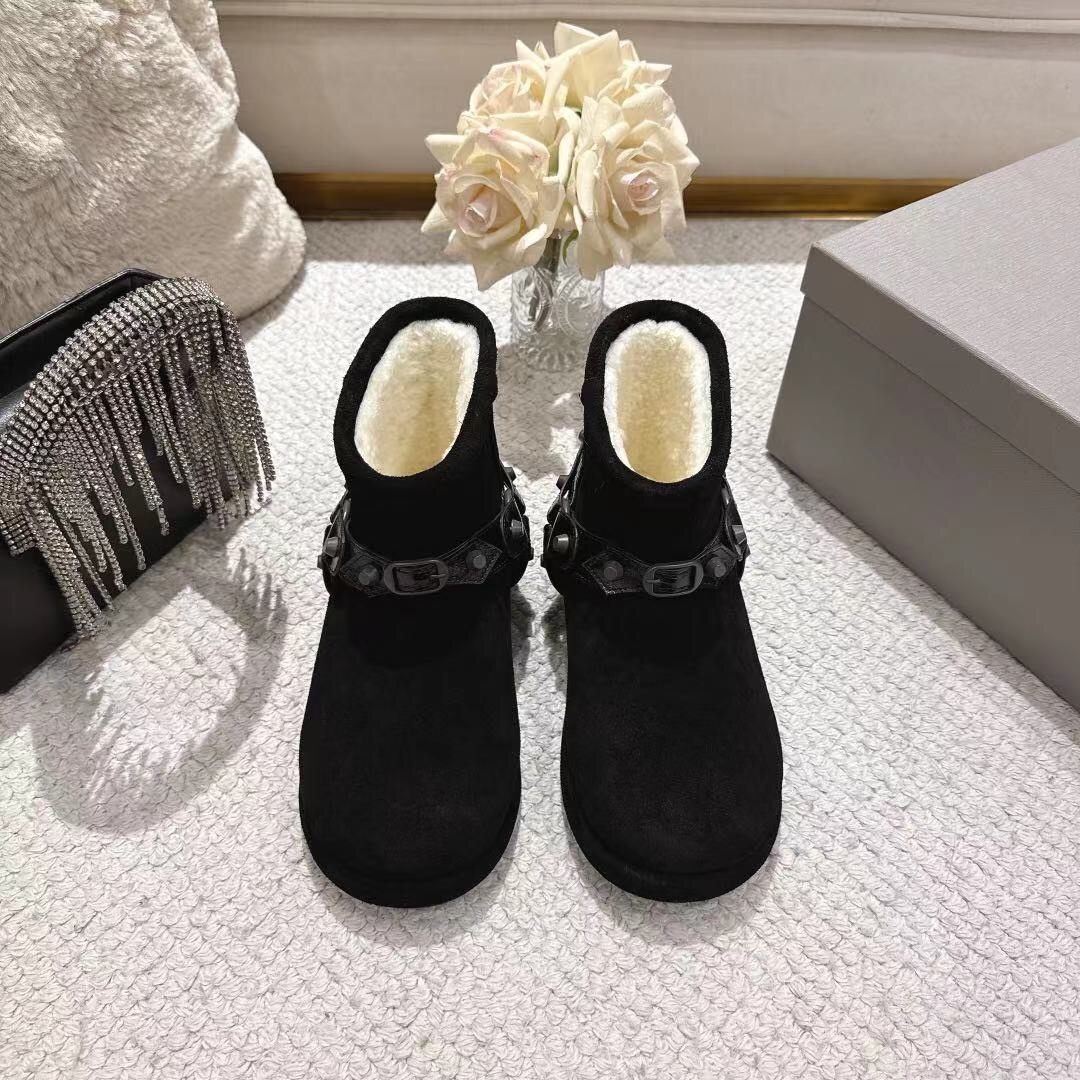 Balenciaga F022 Winter Wool Short Boots Snow Boots - F022