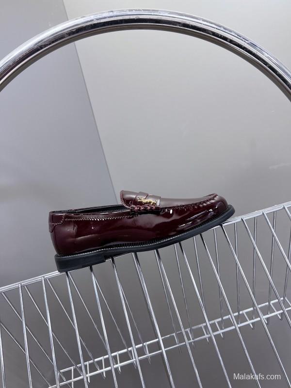 Saint Laurent 2025/SS Classic Loafer Leather Shoes - KFY00350