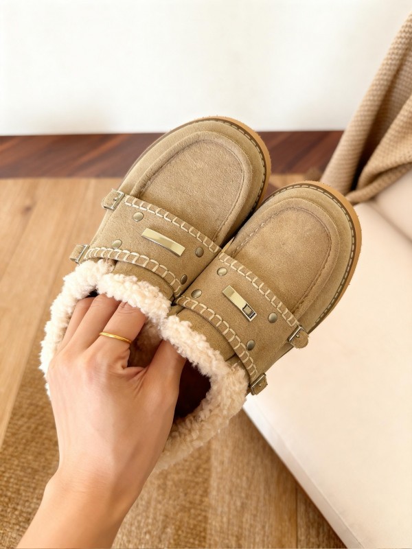 SugarSu Retro Platform Snow Boots Chunky Sole Casual Shoes - KFY00270