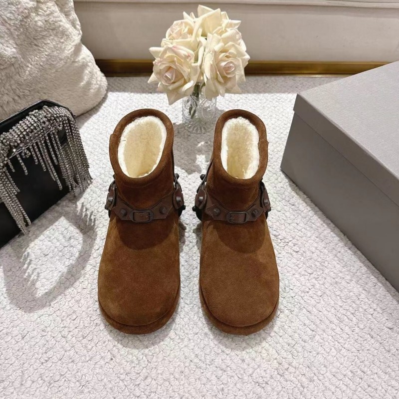 Balenciaga F022 Winter Wool Ankle Boots Snow Boots - F022