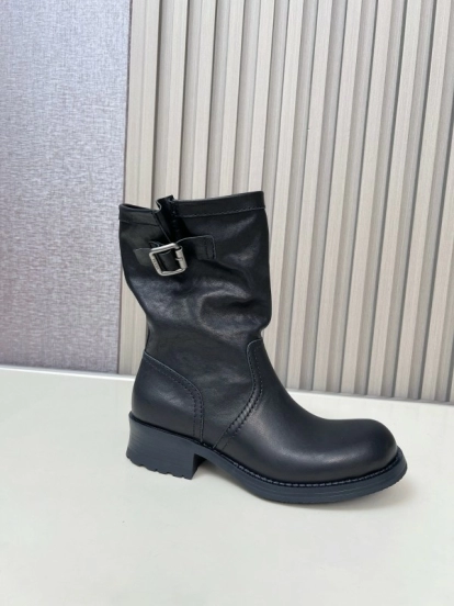Prada 2025 SS Retro Martin Boots Riding Boots - LY00350