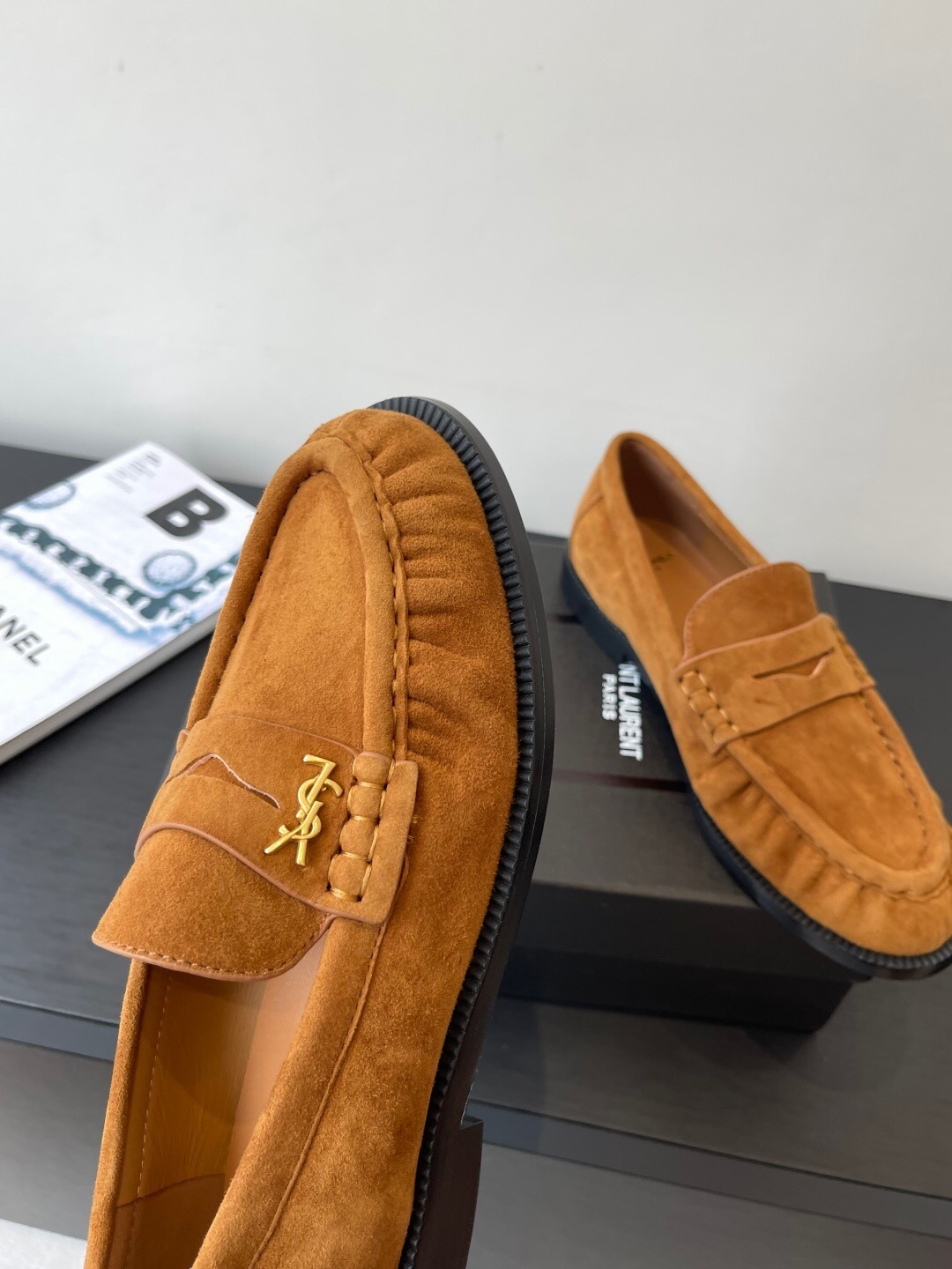 Saint Laurent Classic Loafer Half-Drag Mule Shoes - KFY00350